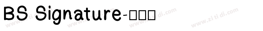 BS Signature字体转换